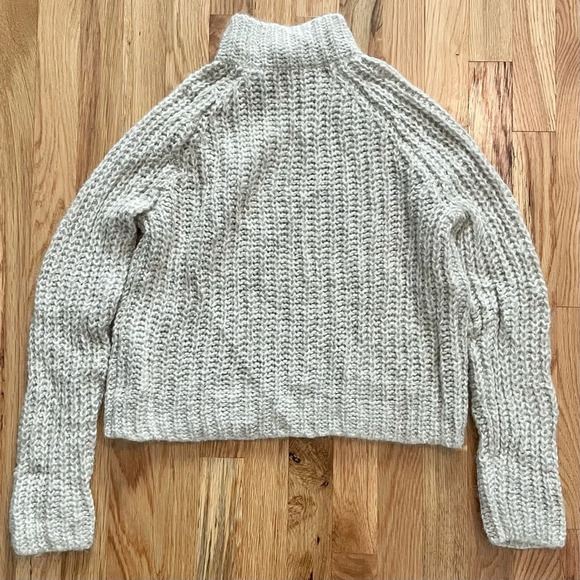 Vince Marled Raglan Green Mohair Alpaca Blend Pullover Sweater Size XS - Picture 5 of 5